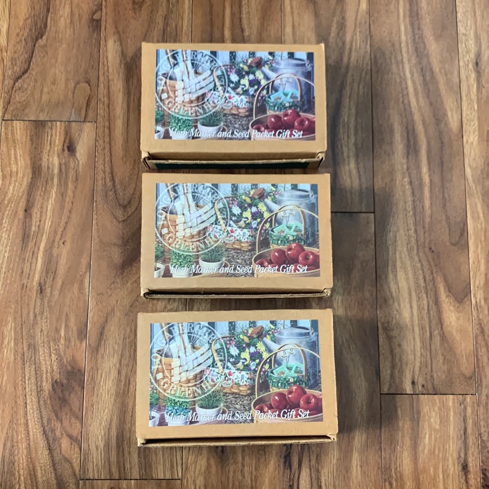 Longaberger Herb marker & Seed Packet gift sets